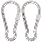 7" Heavy Duty Stainless Steel Carabiner Clips, 2 PCS