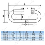 Large Opening Version- Marine Grade Quick Links, 316 Stainless Steel