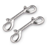 4.5" Double Ended Bolt Snap Hooks, Marine Grade Stainless Steel 316, 2 Pack