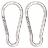 7" Heavy Duty Stainless Steel Carabiner Clips, 2 PCS