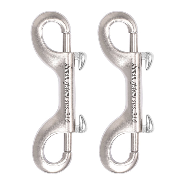 2.75 Single Ended Trigger Snap Hooks, Marine Grade Stainless Steel 316, 2 Pcs